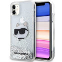 Karl Lagerfeld KLHCN61LNCHCS iPhone 11/ XR silver/silver hardcase Glitter Choupette Head Karl Lagerfeld KLHCN61LNCHCS iPhone 11/ XR silver/silver hardcase Glitter Choupette Head