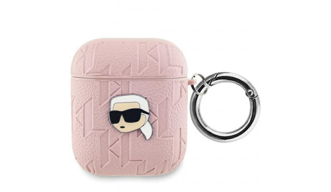 Karl Lagerfeld KLA2PGKIPP AirPods 1/2 cover pink/pink Monogram Karl Head