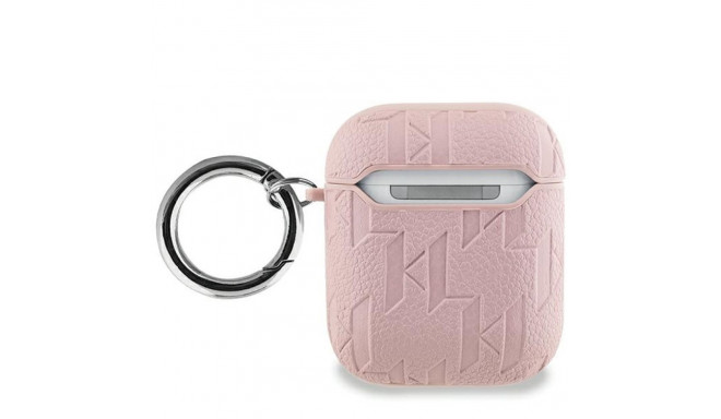 Karl Lagerfeld KLA2PGKCPP AirPods 1/2 cover pink/pink Monogram Karl & Choupette Head