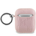 Karl Lagerfeld KLA2PGCHPP AirPods 1/2 cover pink/pink Monogram Choupette Head