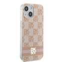 DKNY DKHMP15SHCPTSP iPhone 15 / 14 / 13 6.1" pink/pink hardcase IML Checkered Mono Pattern & Printed