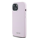 DKNY DKHMP15SSMCHLP iPhone 15 / 14 / 13 6.1" pink/pink hardcase Liquid Silicone Small Metal Logo Mag