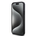 DKNY DKHMP15SPSHRPSK iPhone 15 / 14 / 13 6.1" black/black hardcase Leather Pattern Metal Logo MagSaf