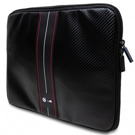 BMW Sleeve BMCS14COMSCAKR 14" black Carbon Red Stripes