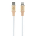 Guess GUCLLALRGDD USB-C - Lightning cable 1.5m Fast Charging gold/light gold Ebossed Logo