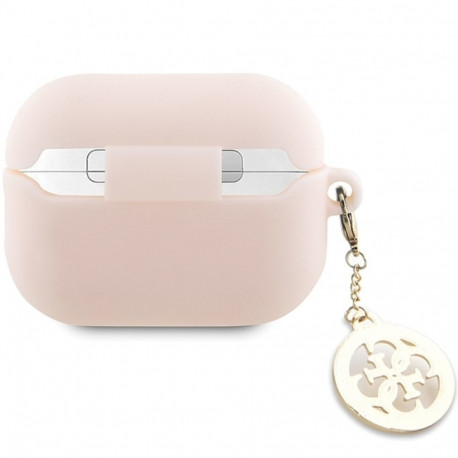Guess GUAP23DSLGHDP AirPods Pro 2 (2022/2023) kate roosa 3D kummist 4G teemantvõlu
