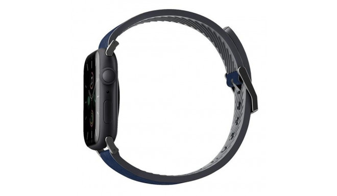 uniq straden rihm apple watch series 1-8/se/se2/ultra 42/44/45/49 nahast hübriidrihm sinine