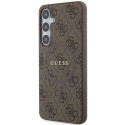 Guess GUHMS24MG4GFRW S24+ S926 brown/brown hardcase 4G Collection Leather Metal Logo MagSafe