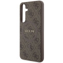 Guess GUHMS24MG4GFRW S24+ S926 brown/brown hardcase 4G Collection Leather Metal Logo MagSafe