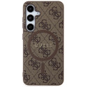 Guess GUHMS24SG4GFRW S24 S921 brown/brown hardcase 4G Collection Leather Metal Logo MagSafe