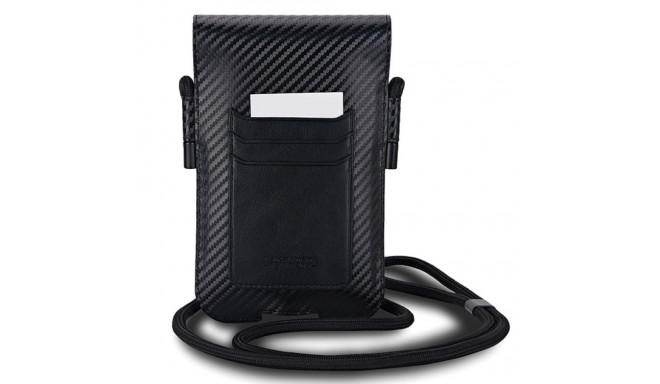 Bag BMW BMPSP15XMSCAKL Wallet Bag black Carbon Blue Stripes