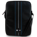 BMW BMTB8COMSCAKL Bag 8" Black Carbon Blue Stripes