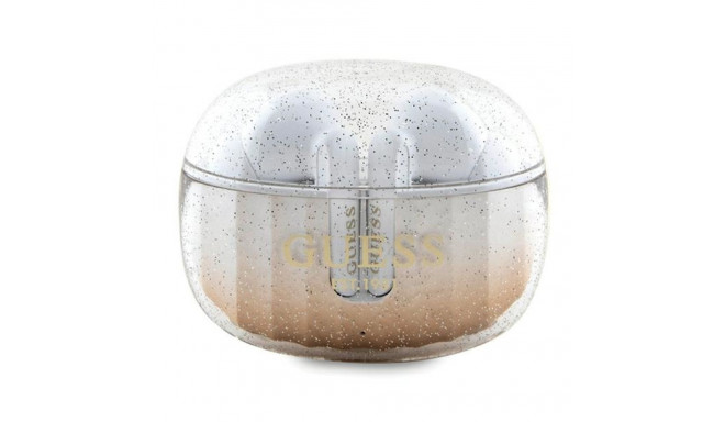 Guess Bluetooth kõrvaklapid GUTWSHDGKEED TWS + dokkimisjaam kuldne/kuldne sädelev gradiendiga