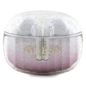 Guess Bluetooth headphones GUTWSHDGKEEP TWS + docking station pink/pink Glitter Gradient