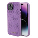 Guess GUHCP15SP4EPMU iPhone 15 / 14 / 13 6.1" purple/light purple hardcase Leather 4G Stamped