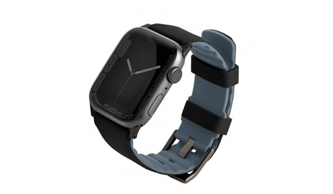 UNIQ Linus Strap Apple Watch Series 1-8/SE/SE2 38/40/41mm Airosoft silikoon kesköö must