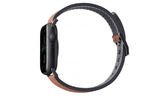 UNIQ Straden rihm Apple Watch Series 1-8/SE/SE2/Ultra 42/44/45/49 nahast hübriidrihm pruun