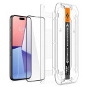 Spigen Glas.TR FC iPhone 15 Pro Max 6.7" "EZ FIT" 2 pcs. tempered glass black frame AGL06873