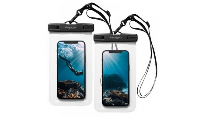 Spigen veekindel ümbris A601 universaalne 2 tk kristallselge