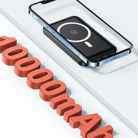 USAMS power bank PB64 10000mAh 20W QC3.0+PD magnetic wireless Fast Charge black 10KCD17301 (US-CD173