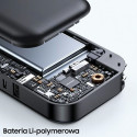 USAMS Powerbank PB63 3in1 10000mAh 20W Quick Charge US+EU Plug + Cables USB-C/Lightning/MicroUSB bla