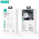 USAMS Bluetooth 5.0 TWS LY series ANC wireless headphones white/white BHULY06