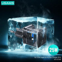 USAMS Lad. network. 1xUSB-C T42 mini 25W (head only) Super SI 5V-3A PD3.0 Fast Charging black/black 