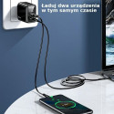 USAMS Lad. network. 1xUSB-C+1xUSB T40 20W LED (head only) PD3.0 +QC3.0 Fast Charging black/black CC1