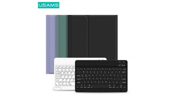 USAMS Winro ümbris klaviatuuriga iPad Air 10.9" roheline kate-valge klaviatuur