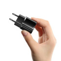 USAMS Lad. network. 1xUSB-C T36 mini 20W (head only) PD3.0 Fast Charging black/black CC124TC01 (US-C