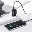 USAMS Lad. network. 1xUSB-C T36 mini 20W (head only) PD3.0 Fast Charging black/black CC124TC01 (US-C