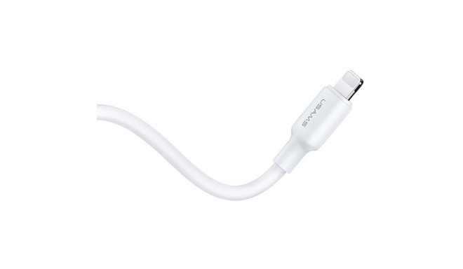 USAMS Charger 1xUSB-C PD20WPD3.0 Fast Charging US-CC183 + USB-C/Lightning cable US-SJ610 white