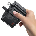 USAMS Network Adapter 1xUSB+2xUSB-C T62 65W 4in1 US/AU/EU/UK black/black CC199TC01 (US-CC199) Univer