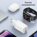 USAMS Lad. network. 2xUSB-C+1xUSB 65W (head only) GaN PD3.0 +QC3.0 Fast Charging purple/gradient pur