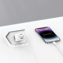 USAMS Lad. network. 2xUSB-C+1xUSB 65W (head only) GaN PD3.0 +QC3.0 Fast Charging purple/gradient pur