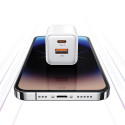 USAMS Lad. network. 1xUSB+1xUSB-C PD30W 3A (head only) PD3.0 Fast Charging black/black X-ron Series 