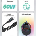 USAMS Lad. alone. C37 1xUSB+1xUSB-C 60W + Ligtning cable 30W PD+QC Fast Charge black/black CC193CC01 USAMS Lad. alone. C37 1xUSB+1xUSB-C 60W + Ligtning cable 30W PD+QC Fast Charge black/black CC193CC01