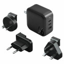 ENERGEA charging. network. 1xUSB+2xUSB-C PD-PPS-QC 3.0 66W 2C1A black/black US+EU Travelite GAN66