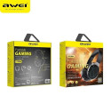 AWEI A799BL Bluetooth gaming headphones, on-ear, with microphone, black/black