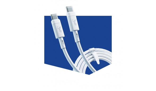 3MK HyperSilicone Cable USB-C/USB-C white cable 1m 60W 3A