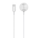 4smarts VoltBeam Mini inductive charger for Apple Watch 1-8/SE with 1m USB-C cable 2.5W white/white 