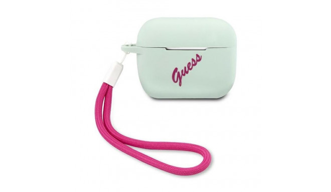 Guess GUACAPLSVSBF AirPods Pro cover blue fuchsia/blue fuschia Silicone Vintage