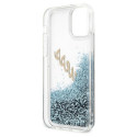 Guess GUHCP12LGLVSBL iPhone 12 Pro Max 6.7" blue/blue hardcase Glitter Vintage Script