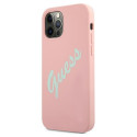 Guess GUHCP12LLSVSPG iPhone 12 Pro Max 6.7" pink green/green pink hardcase Silicone Vintage
