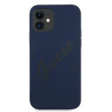 Guess GUHCP12SLSVSBL iPhone 12 mini 5.4" blue/blue hardcase Script Vintage