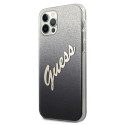 Guess GUHCP12LPCUGLSBK iPhone 12 Pro Max 6.7" black/black hardcase Glitter Gradient Script