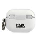 Karl Lagerfeld KLACAPSILGLWH AirPods Pro cover white/white Silicone Ikonik