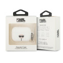 Karl Lagerfeld KLACAPSILGLWH AirPods Pro cover white/white Silicone Ikonik