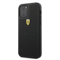 Ferrari FESPEHCP12LBK iPhone 12 Pro Max 6.7" black/black hardcase On Track Perforated