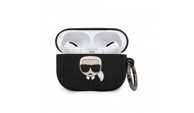 Karl Lagerfeld KLACAPSILGLBK AirPods Pro cover black/black Silicone Ikonik